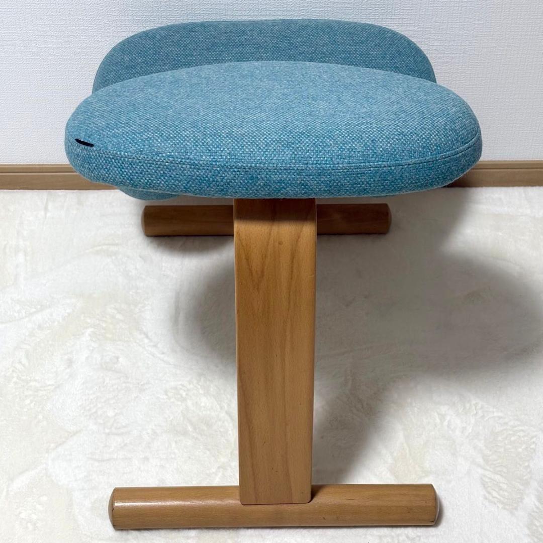 【美品】バランスチェア イージー ライトブルー レッド リボ