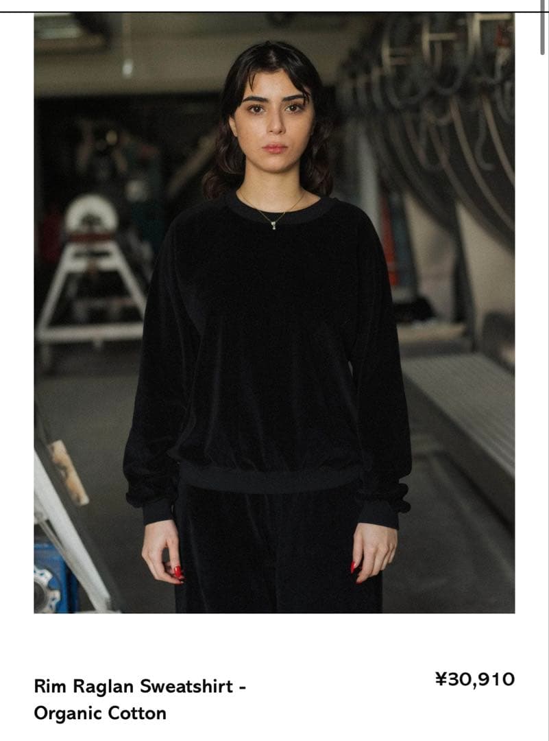 【値下】Baserange rim raglan sweat shirt