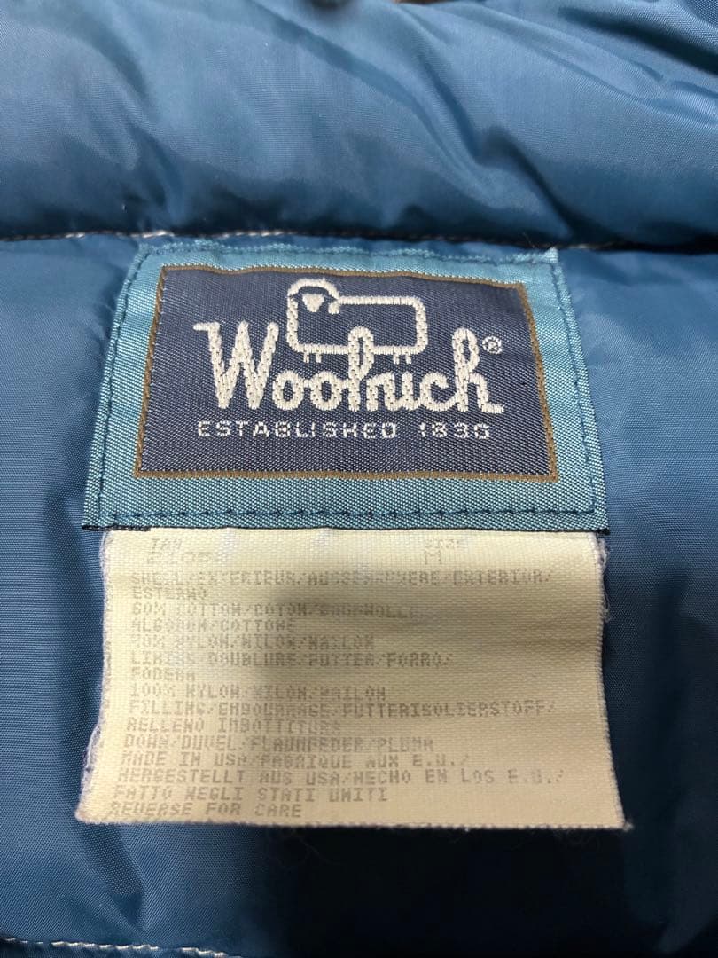 ウールリッチ　ダウンベスト ベージュ 80年代　ヴィンテージ　USA製