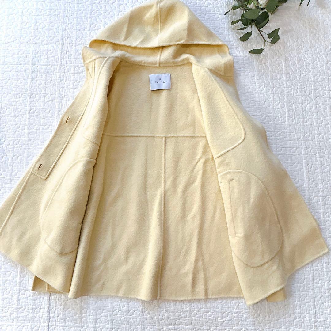 宇*コ様 モガ シャルムリバー フードコート ポンチョ風 ドルマンスリーブ イエ