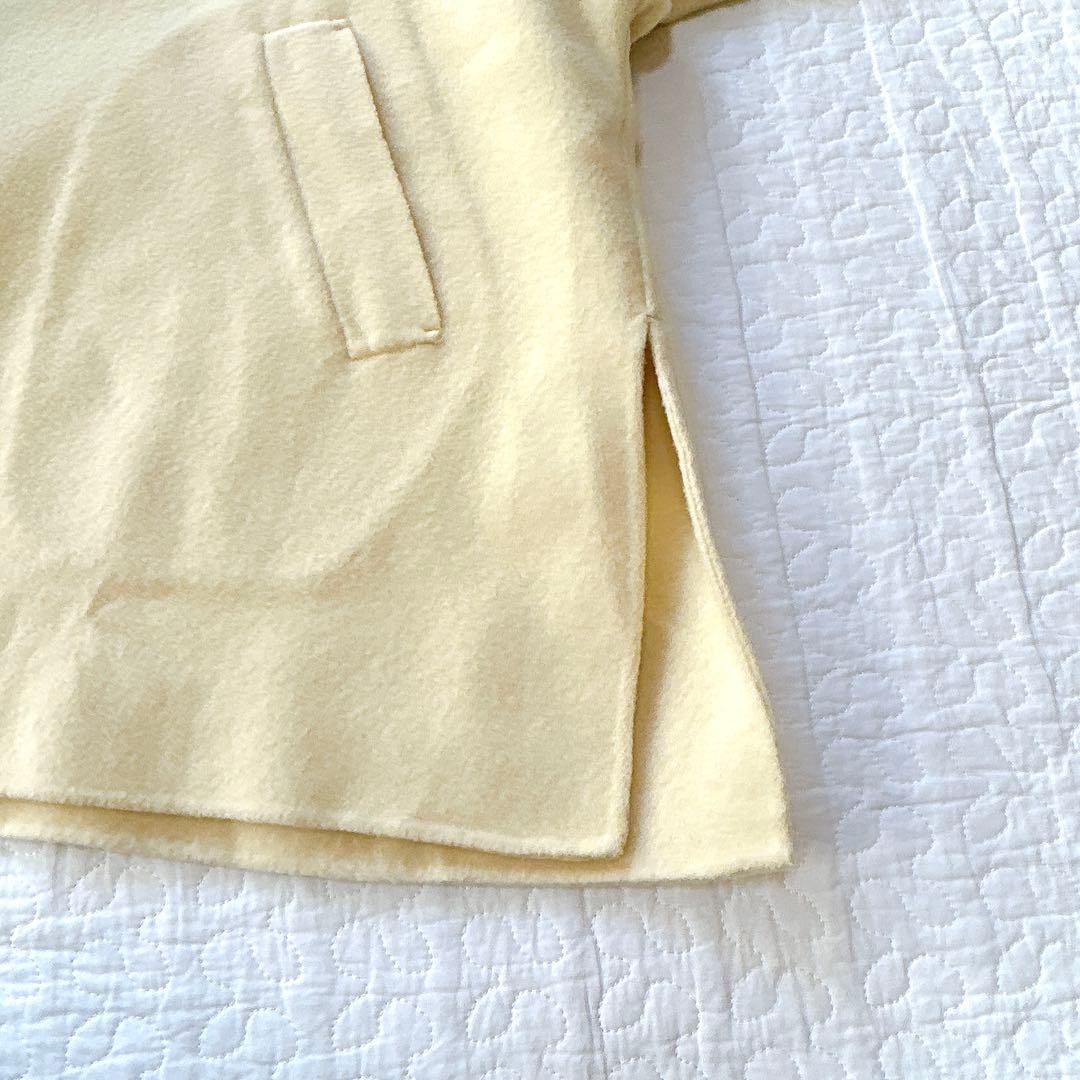 宇*コ様 モガ シャルムリバー フードコート ポンチョ風 ドルマンスリーブ イエ