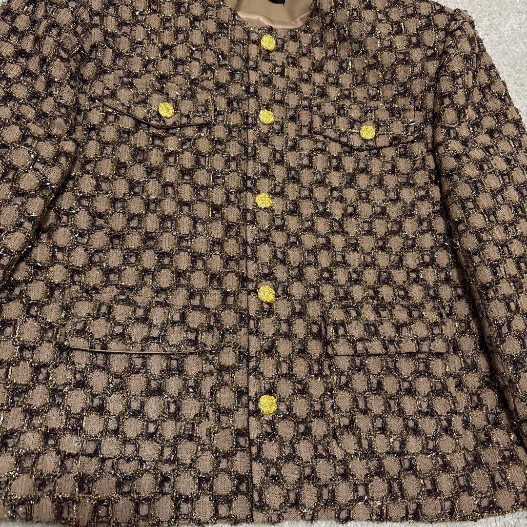 R*Y様 ALUDE アルード block pattern tweed jack