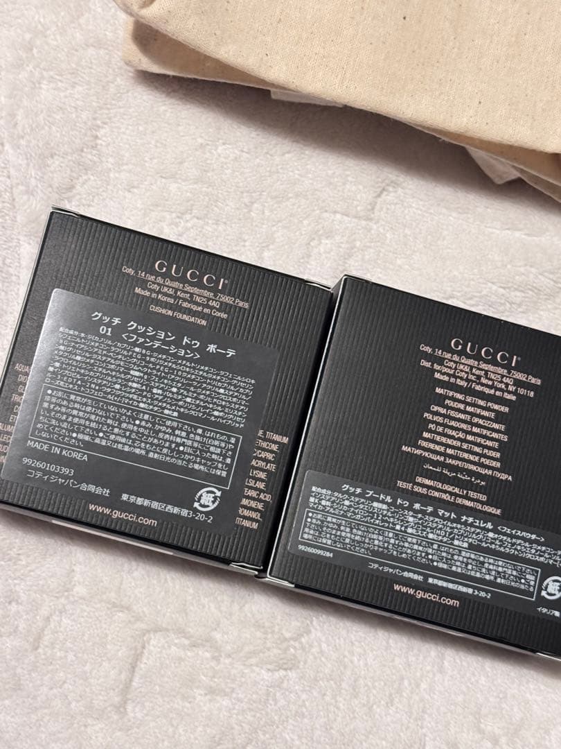 a*9様 Gucciリップ３本クッションファンデーションフェイスパウダートート計
