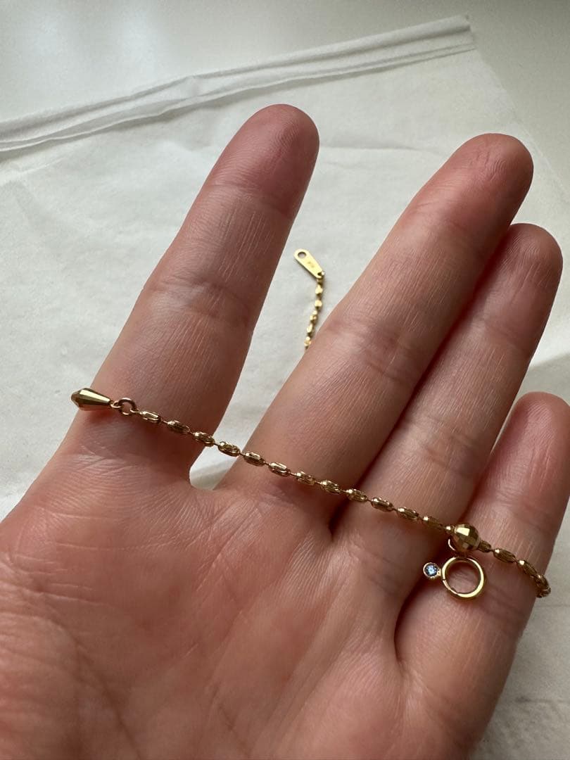 18K ネックレス　イェローゴールド　45cm