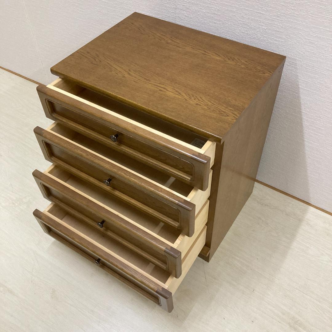 【カリモク】４段チェスト　タンス　引き出し　サイドチェスト