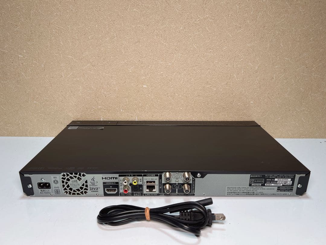 SONY ブルーレイディスクレコーダー BDZ-EW520