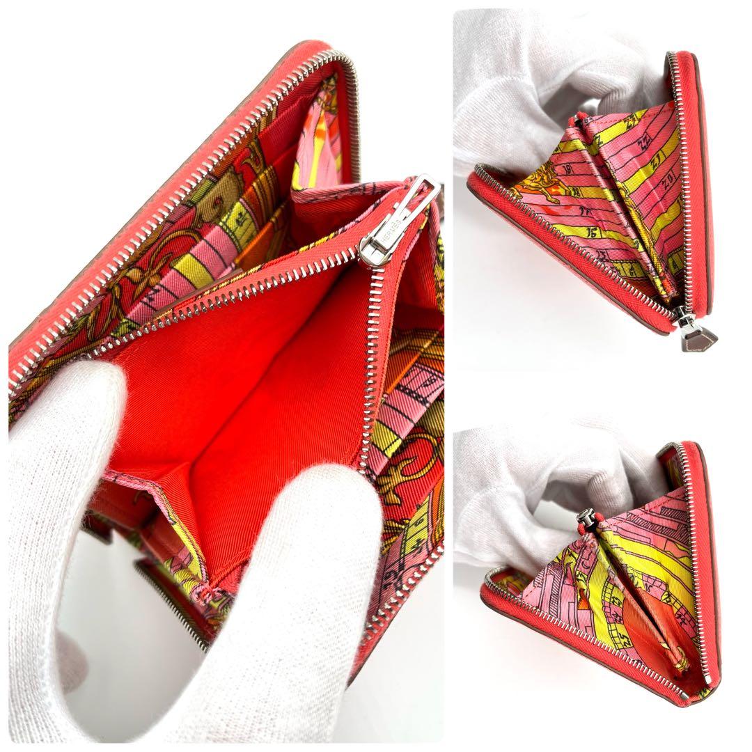 極美品 HERMES エルメス アザップ シルクイン コンパクト ピンク