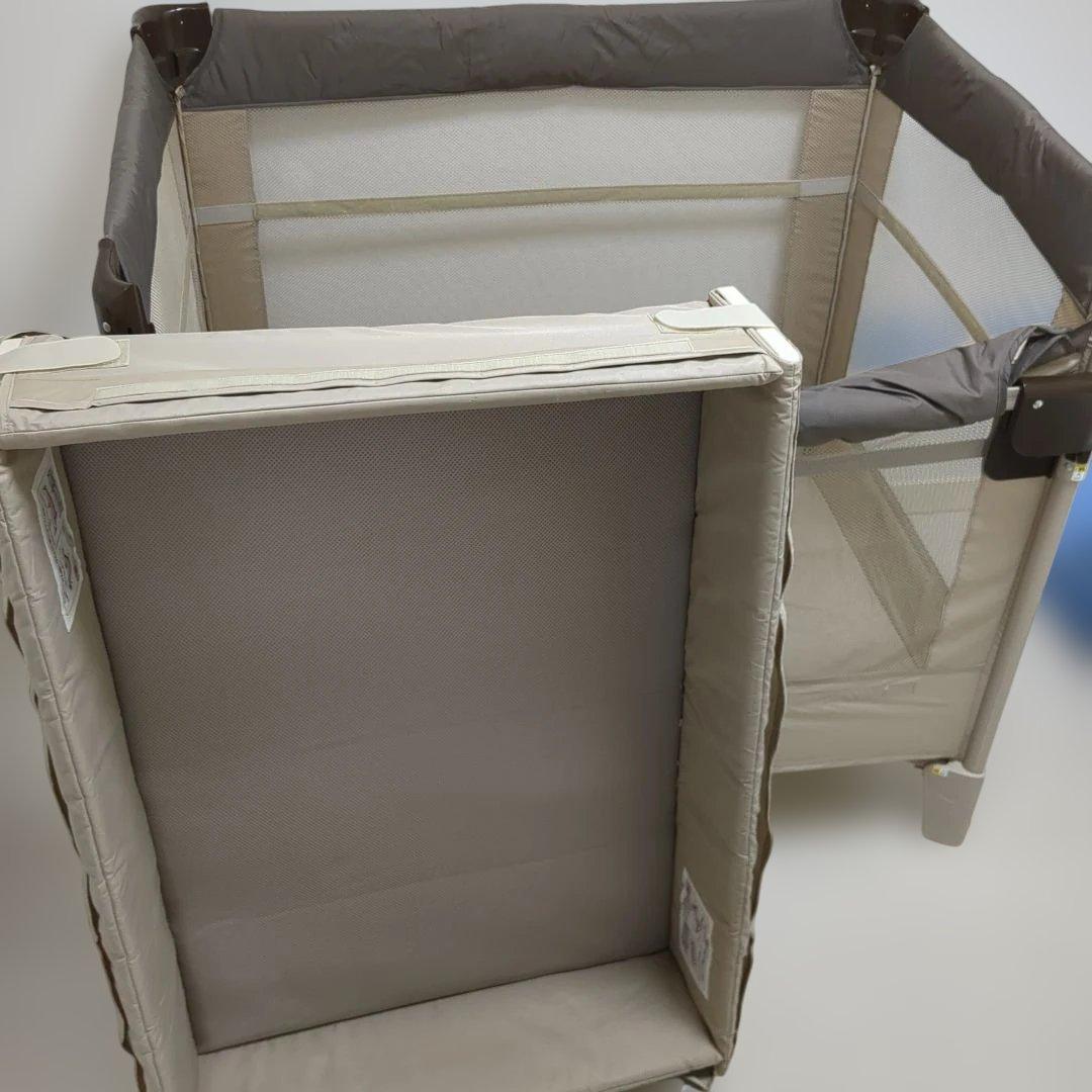 アップリカ　ココネルエアーab　折りたたみベビーベッド　ココアブラウン