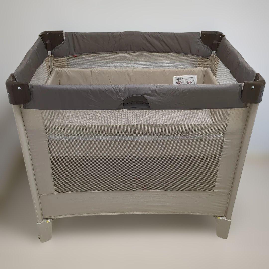 アップリカ　ココネルエアーab　折りたたみベビーベッド　ココアブラウン