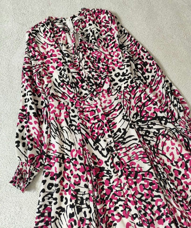 PINKY&DIANNE レオパードミックスプリントワンピース WEB限定カラー