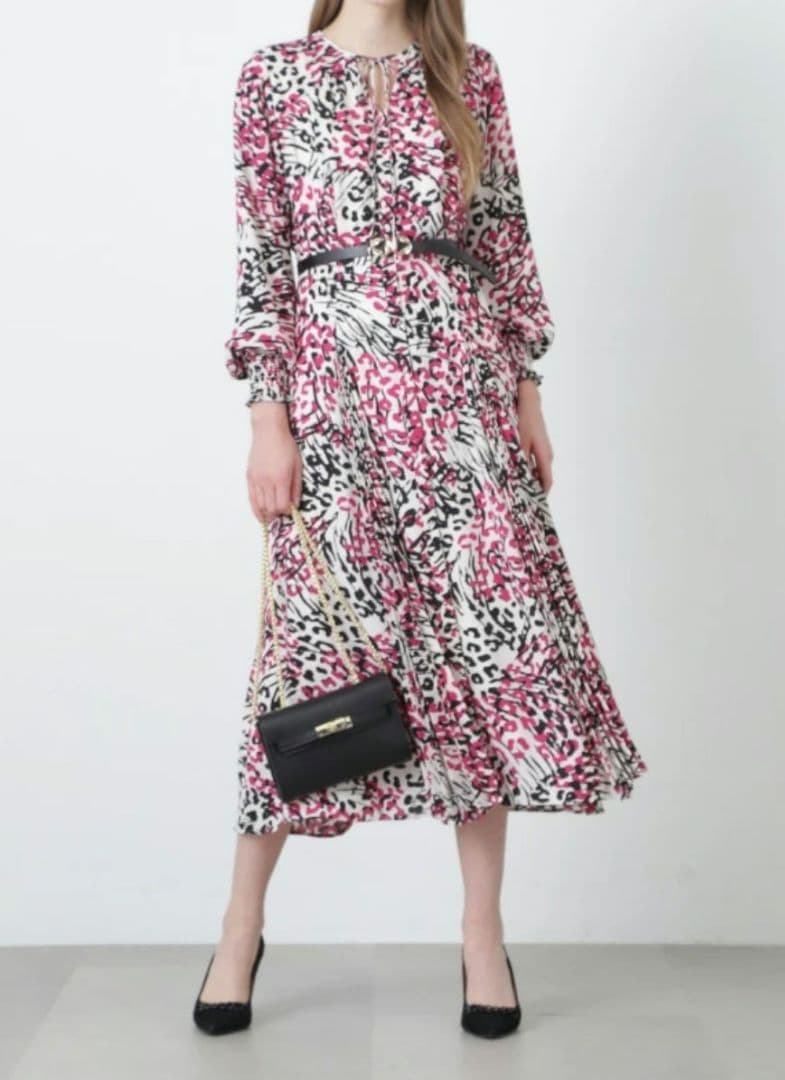 PINKY&DIANNE レオパードミックスプリントワンピース WEB限定カラー