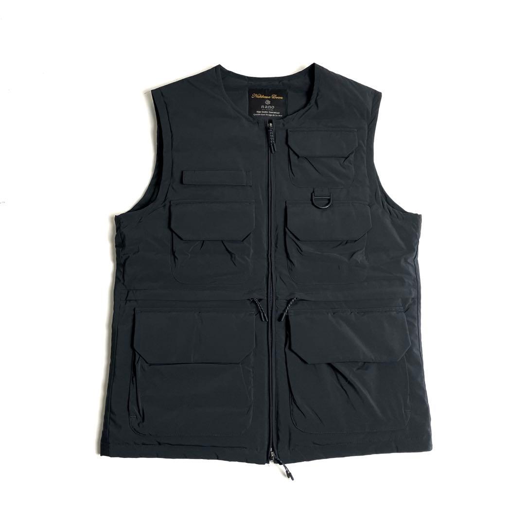 ナノユニバース x 西川ダウン 機能中綿ショートモッズコート ベスト付き