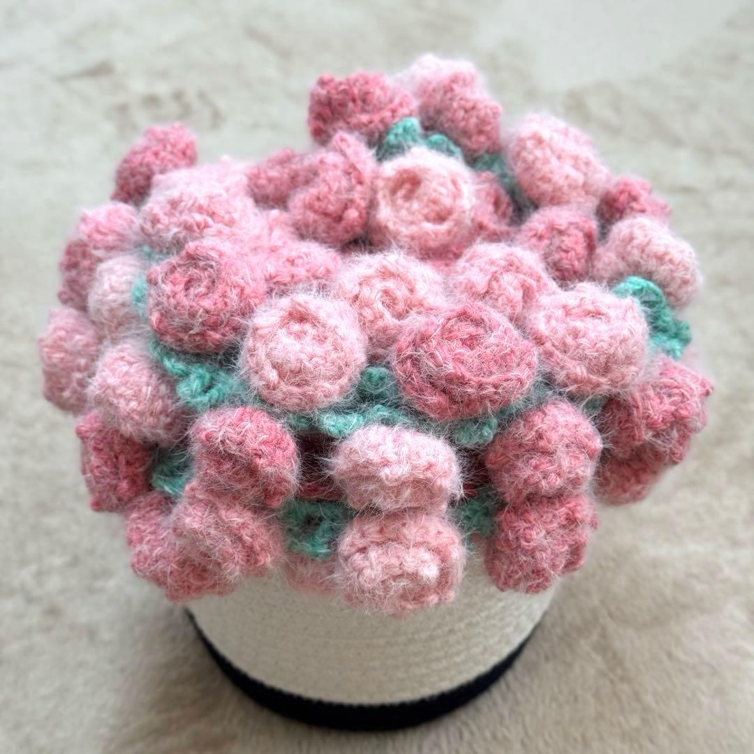 バラ 花束ブランケット フラワーブーケ グラデーションピンク ハンドメイド