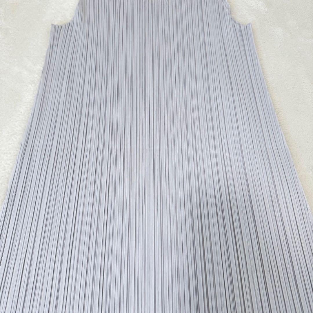 極美品✨PLEATS PLEASE チュニック　ライトグレー　ノースリーブ