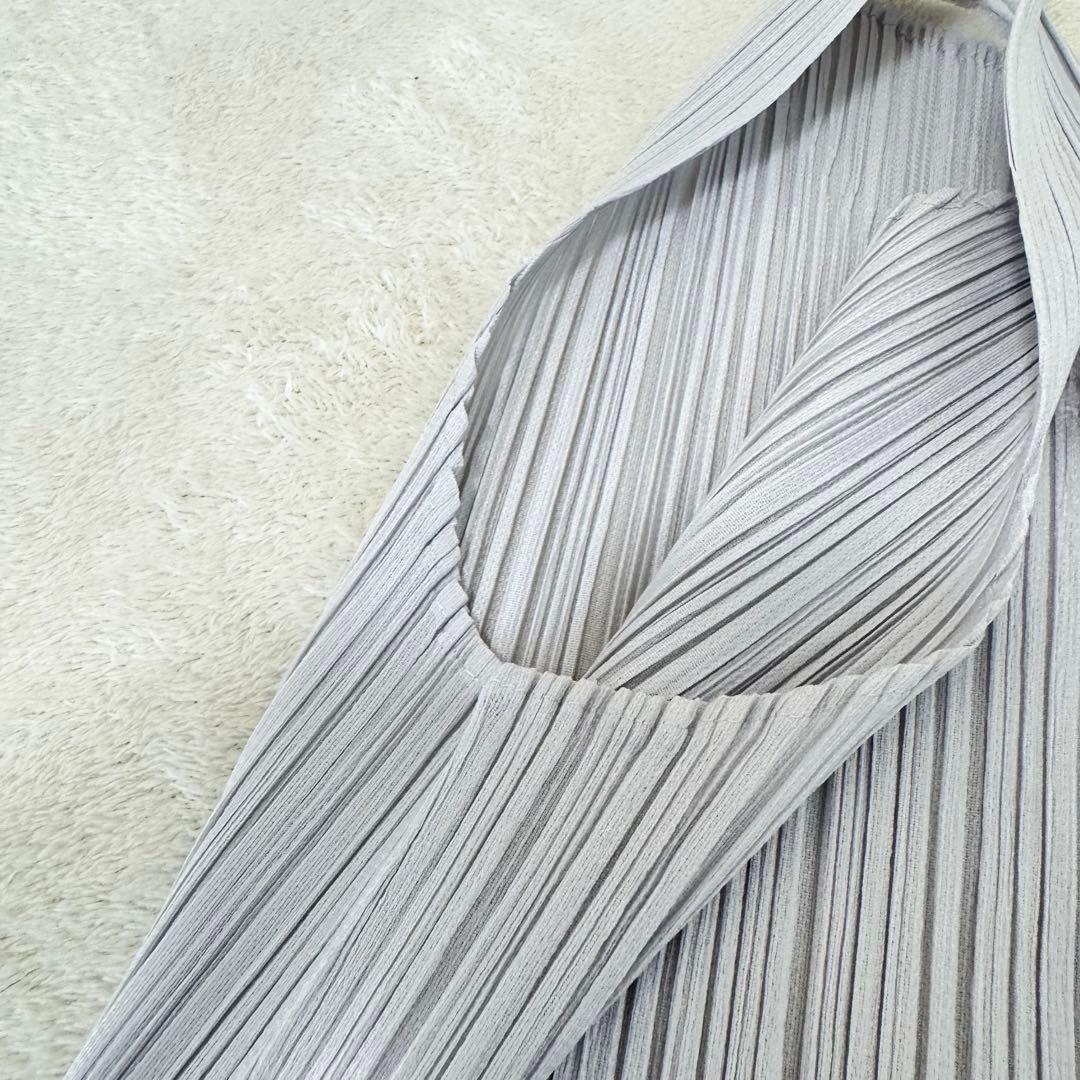 極美品✨PLEATS PLEASE チュニック　ライトグレー　ノースリーブ