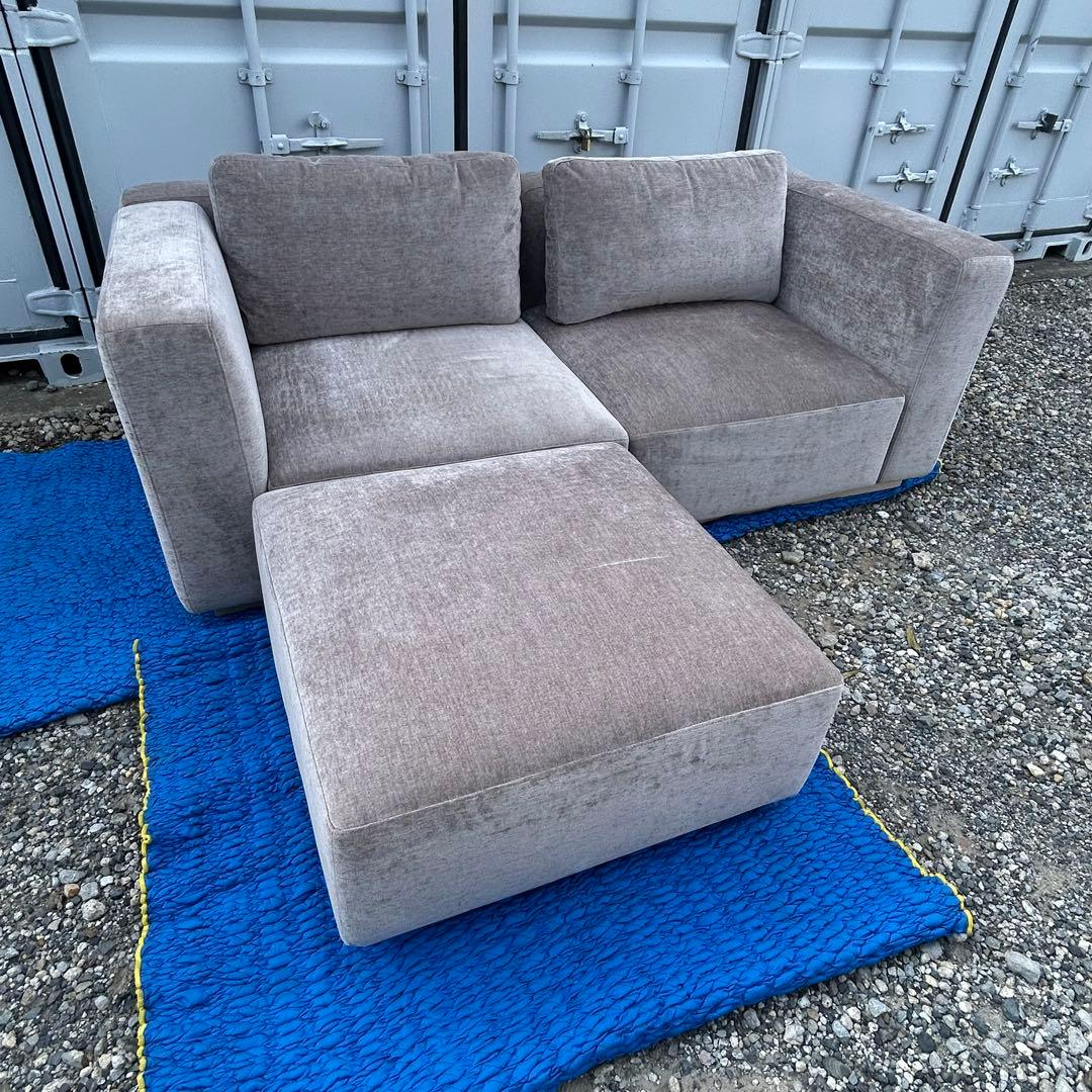 マッサデゥエ　グレー L字型ソファセット ファブリック