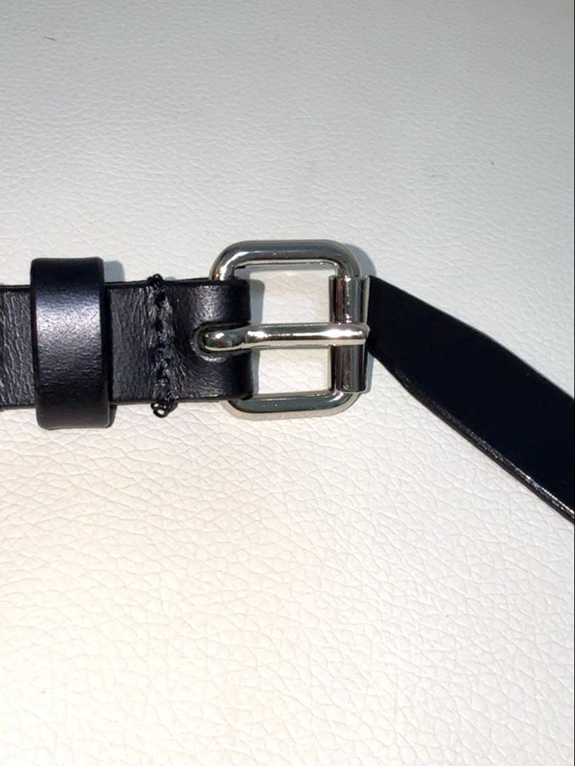 美品【HYSTERIC GLAMOUR】スタッズ＆ロゴ 細レザーベルト