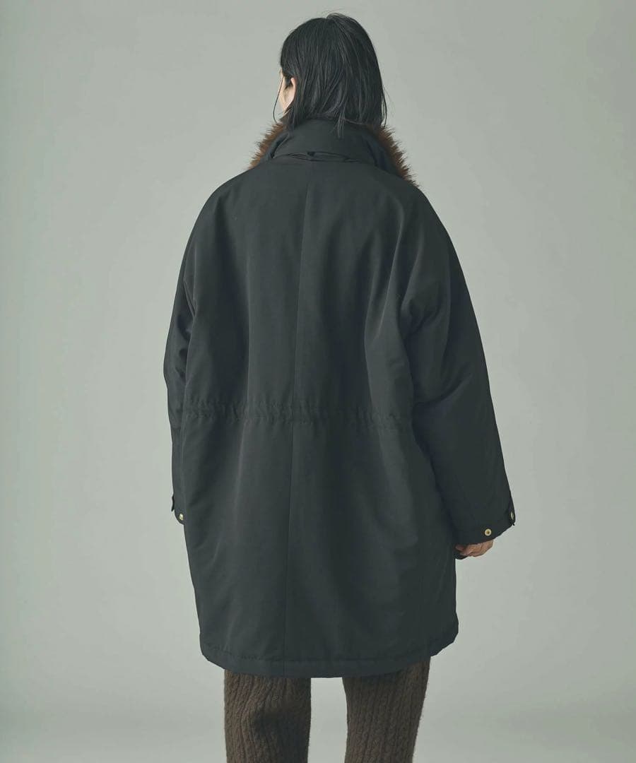 Curensology フェイクファーエリツキスウェーディッシュモッズコート36