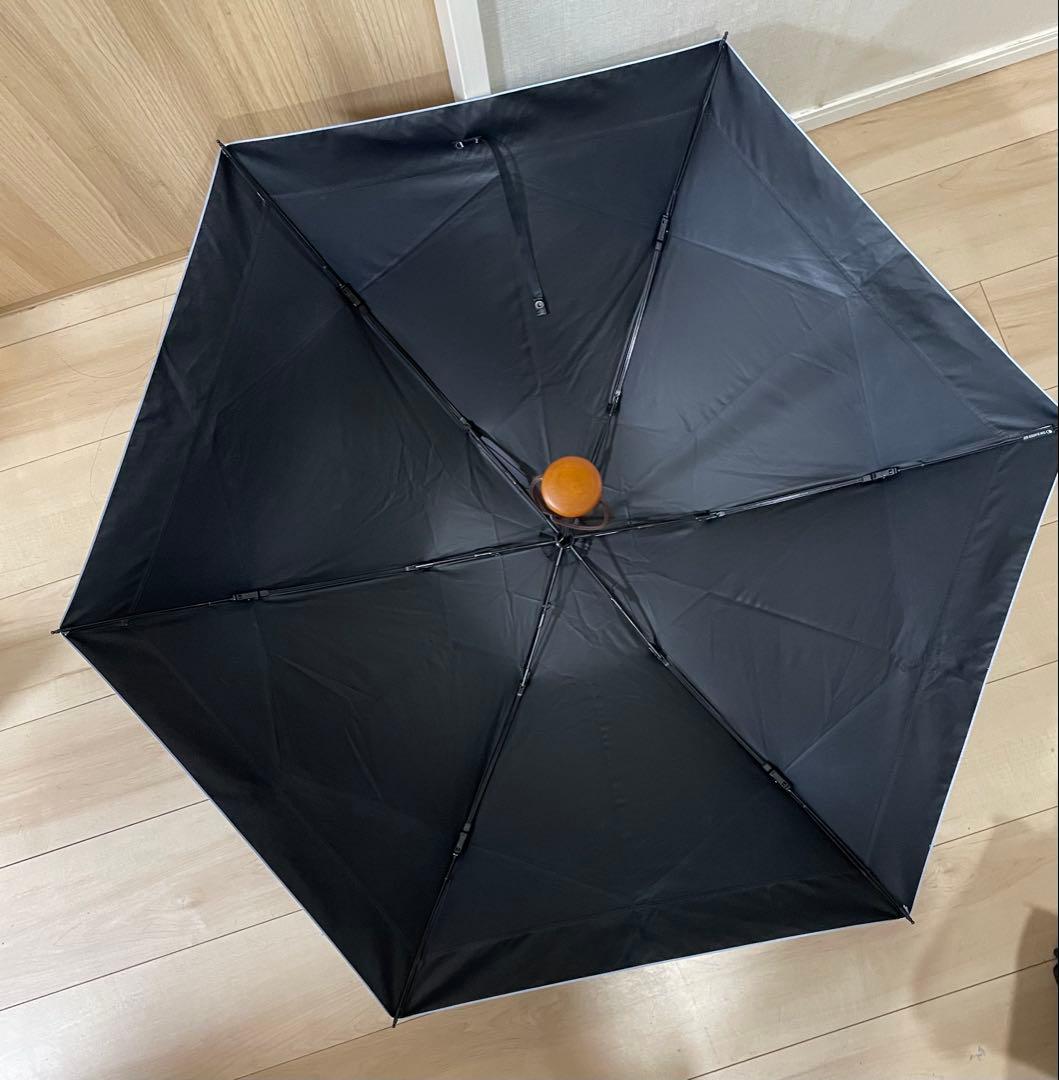 サンバリア 折りたたみ日傘 ３段折 / コンビ ネイビー 美品 サンバリア100