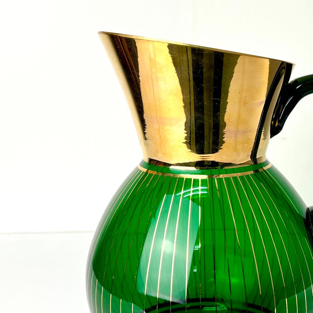 イタリア ガラス ベネチア 花瓶 フラワーベース ジャグ ヴィンテージ 50s