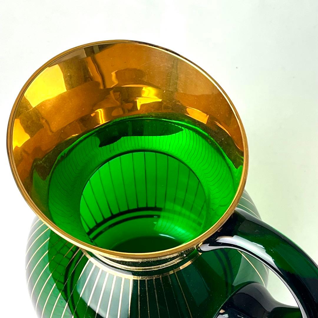 イタリア ガラス ベネチア 花瓶 フラワーベース ジャグ ヴィンテージ 50s