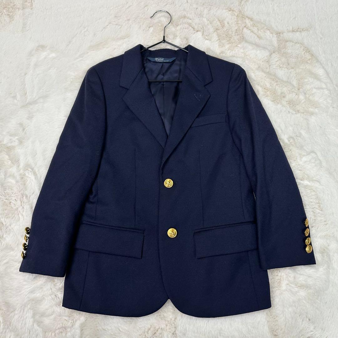 ✨美品✨希少✨ポロラルフローレン 金ボタン 紺ブレ セットアップ 120