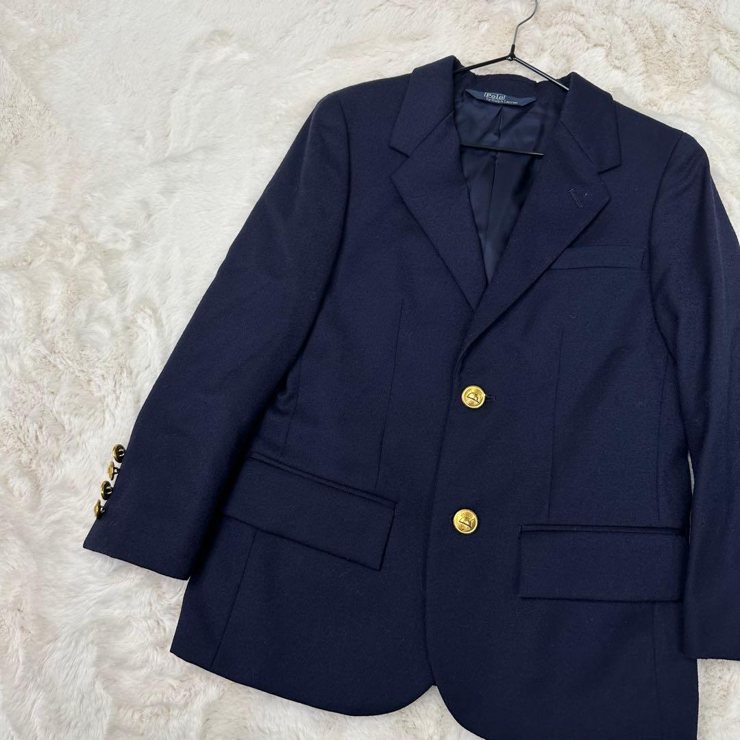 ✨美品✨希少✨ポロラルフローレン 金ボタン 紺ブレ セットアップ 120