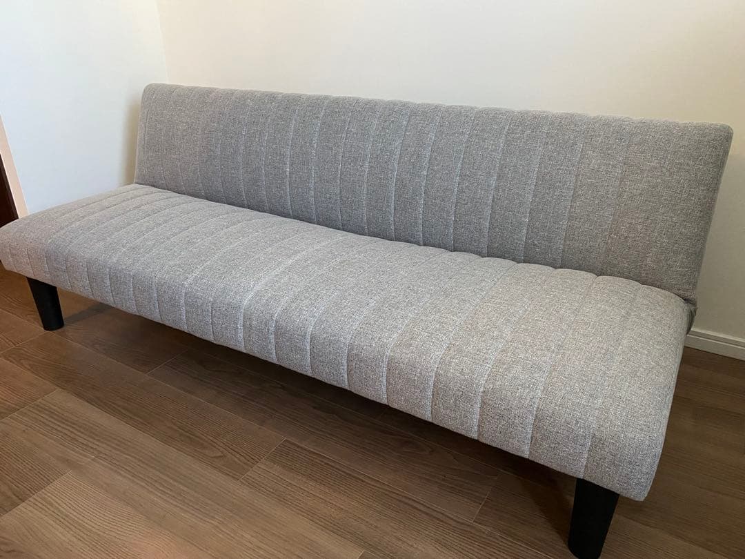 グレー ファブリック ソファベッド