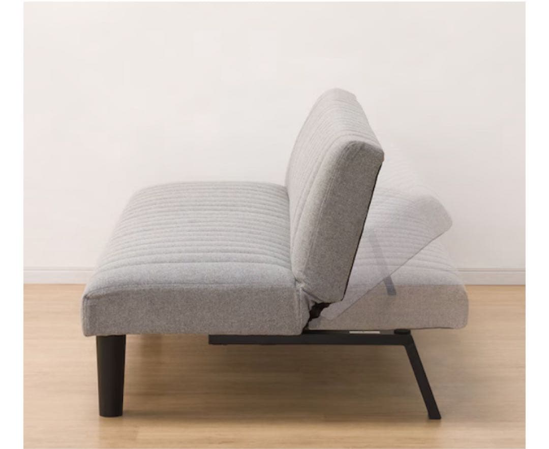 グレー ファブリック ソファベッド