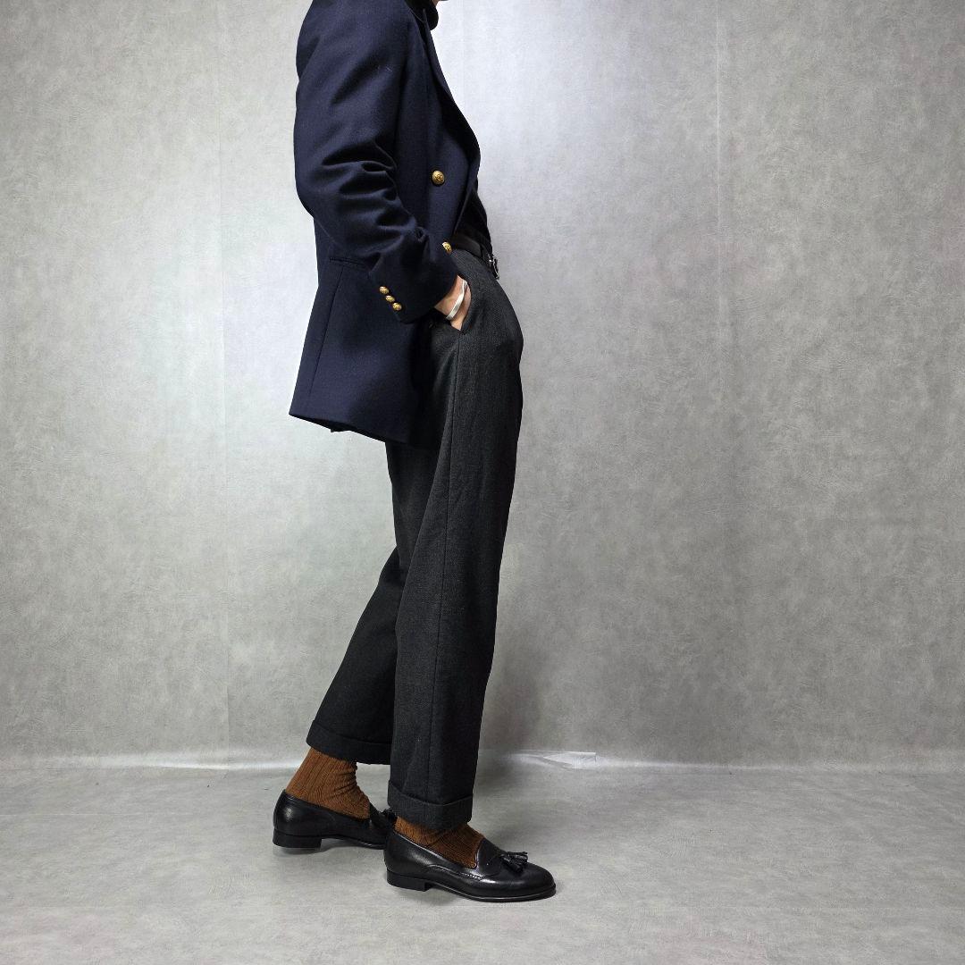 60sVINTAGE ヴィンテージウールトラウザーズワイドパンツワイドスラックス