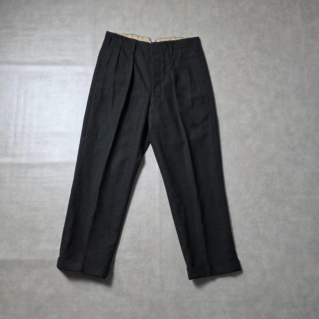 60sVINTAGE ヴィンテージウールトラウザーズワイドパンツワイドスラックス