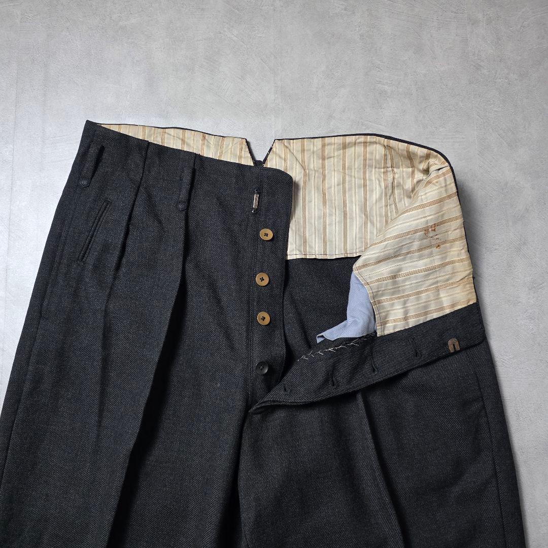 60sVINTAGE ヴィンテージウールトラウザーズワイドパンツワイドスラックス
