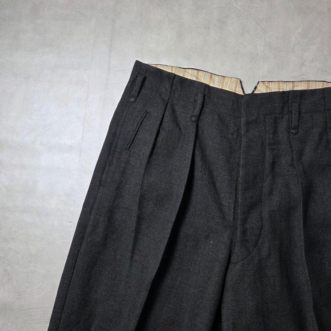 60sVINTAGE ヴィンテージウールトラウザーズワイドパンツワイドスラックス