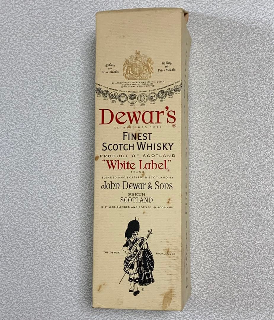 ★未開栓 デュワーズ ホワイトラベル ウイスキー 旧ボトル 黒紋章 白キャップ