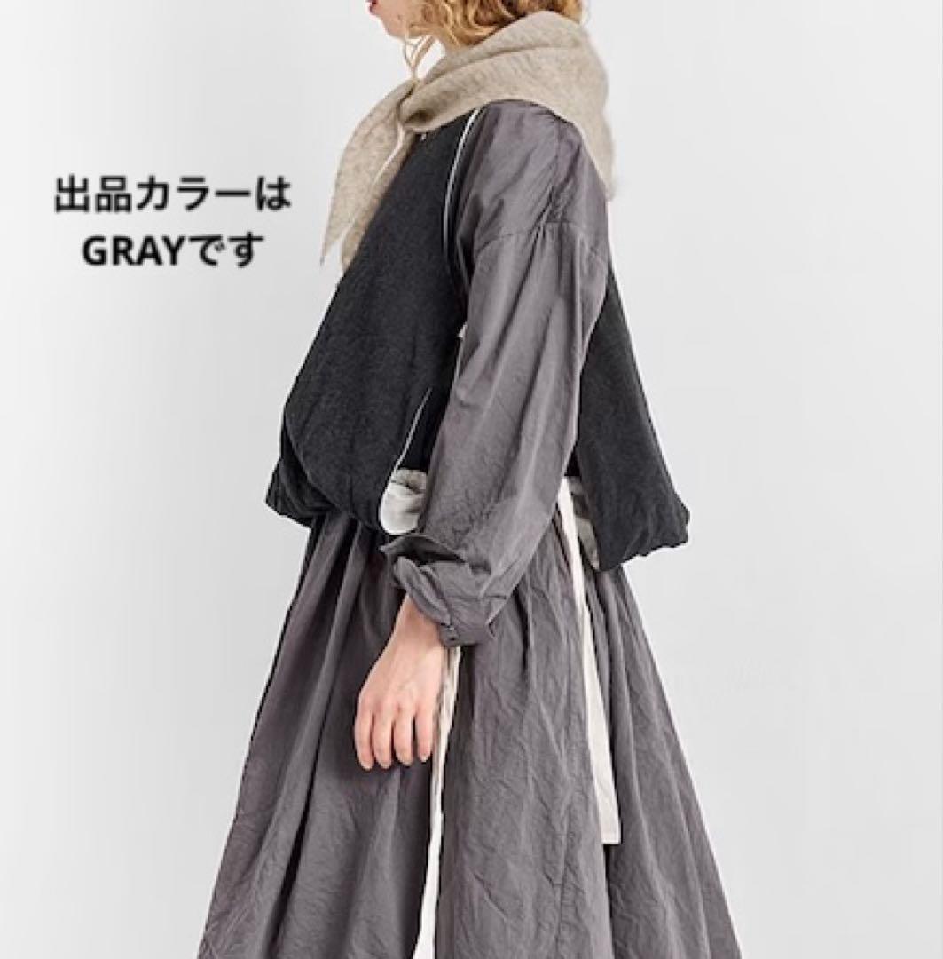 今期新品 ヴェリテクール VC2804 ウールリネンリバーシブルベスト GRAY