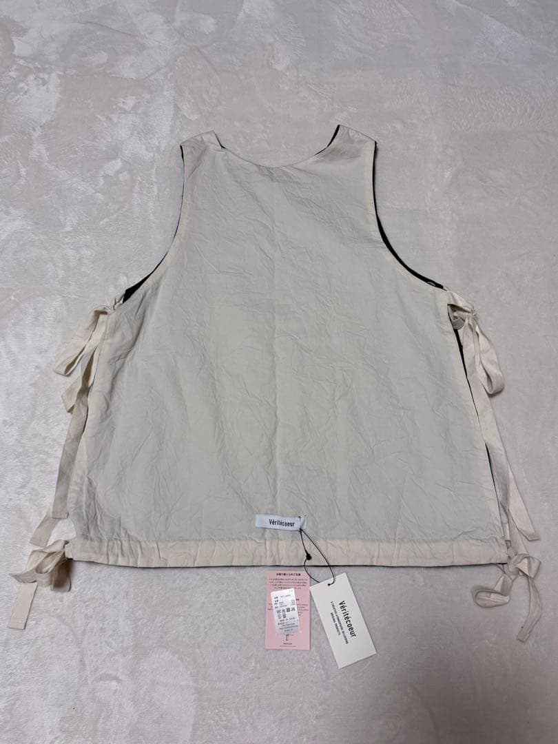 今期新品 ヴェリテクール VC2804 ウールリネンリバーシブルベスト GRAY