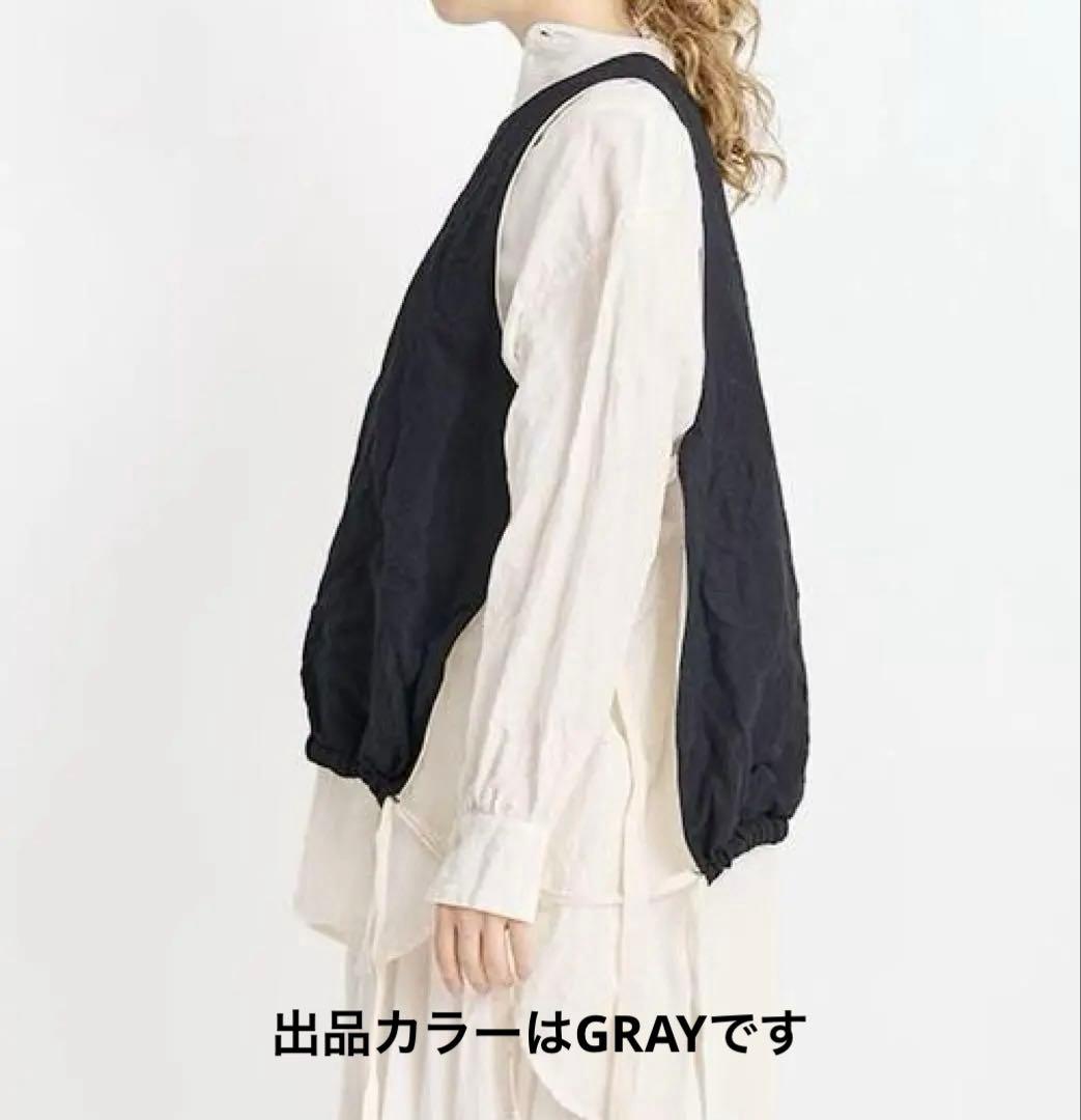 今期新品 ヴェリテクール VC2804 ウールリネンリバーシブルベスト GRAY