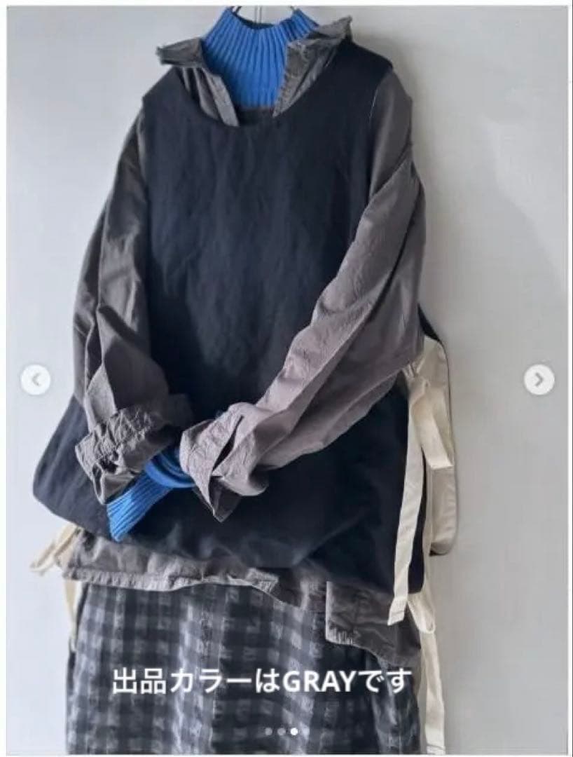 今期新品 ヴェリテクール VC2804 ウールリネンリバーシブルベスト GRAY