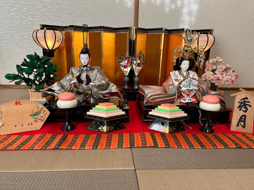 雛人形セット 伝統的な装飾付き
