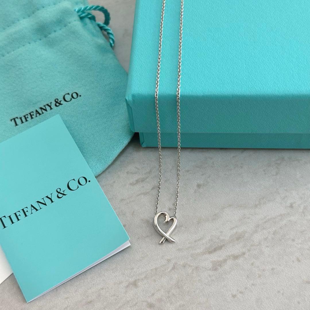 【美品】Tiffany ラビングハートネックレス シルバー925 正規品