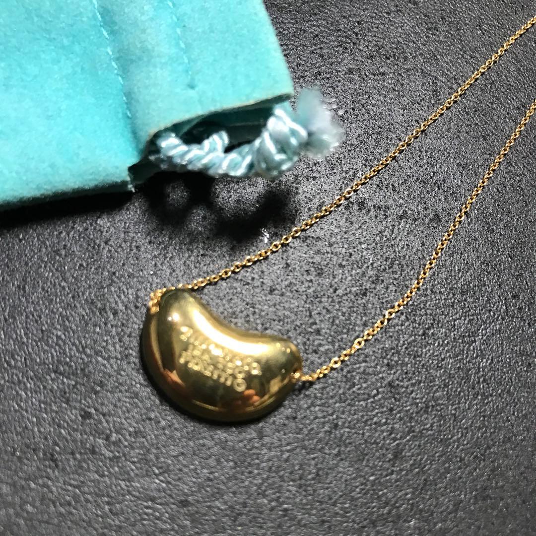 Tiffany ティファニー K18 ビーンズ ネックレス