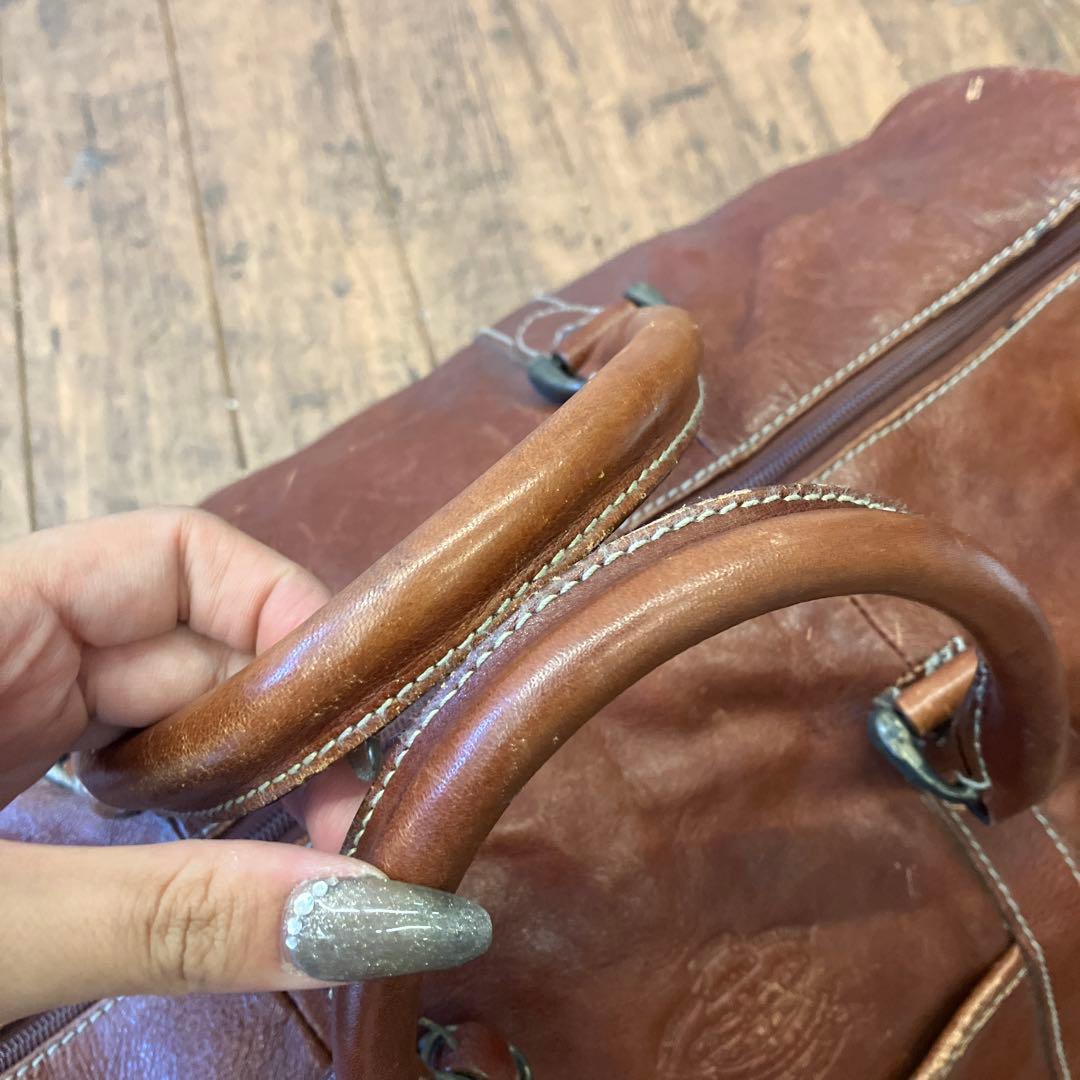 昭和レトロ ボストンバッグ トラベルバッグ ハンドバック 旅行バッグ レザー