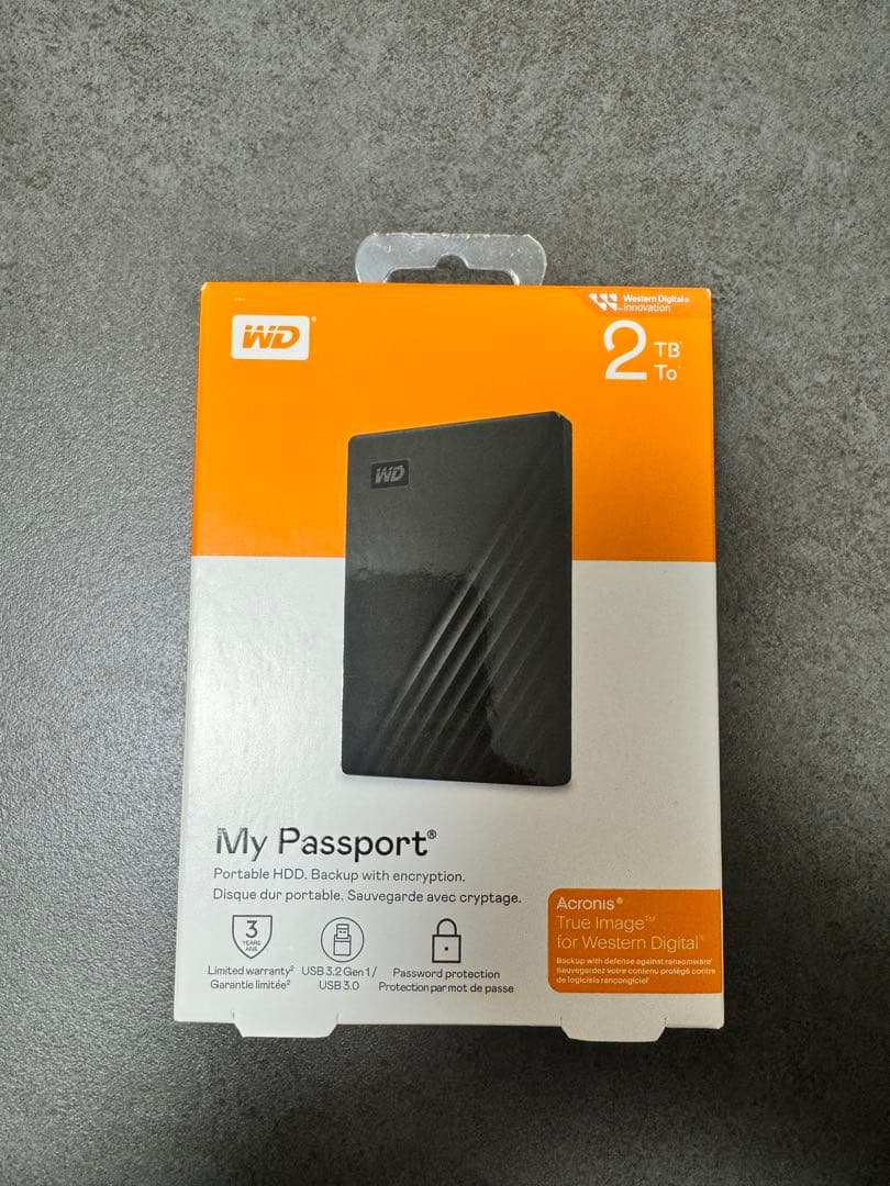 WD My Passport 2TB ポータブルHDD