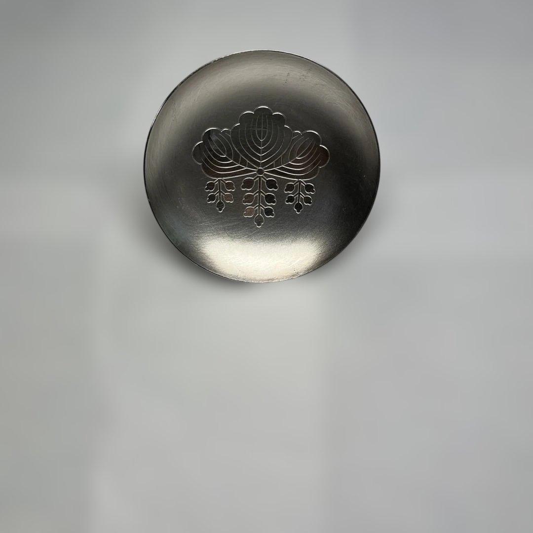 純銀製　花模様盃