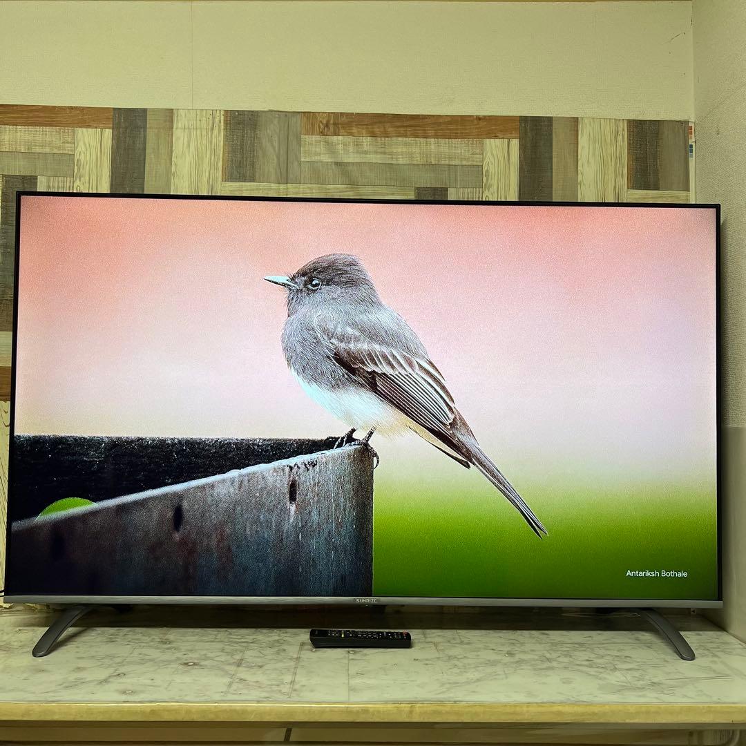 りさらさん専用全国送料込サンライズ65V型フレームレス 4Kテレビ高画質HDR