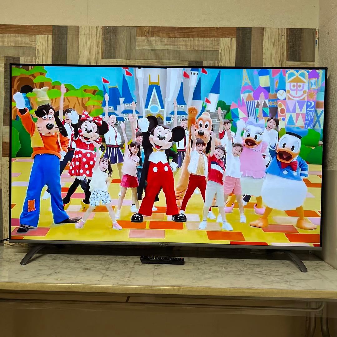りさらさん専用全国送料込サンライズ65V型フレームレス 4Kテレビ高画質HDR
