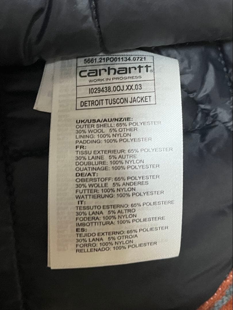 ジャケット・アウター Carhartt WIP DETROIT TUSCON JACKET XL