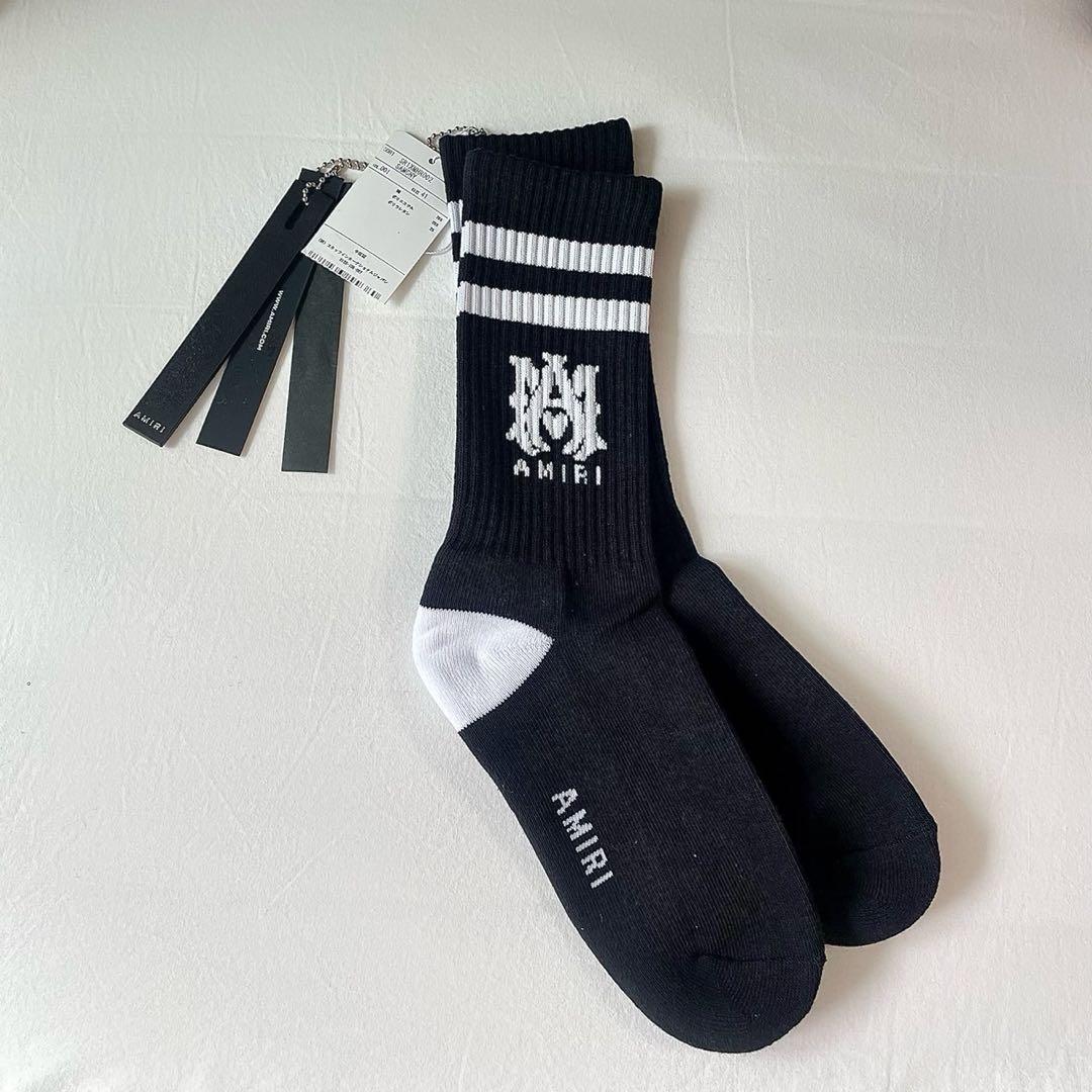 AMIRI ストライプ ロゴ ソックス