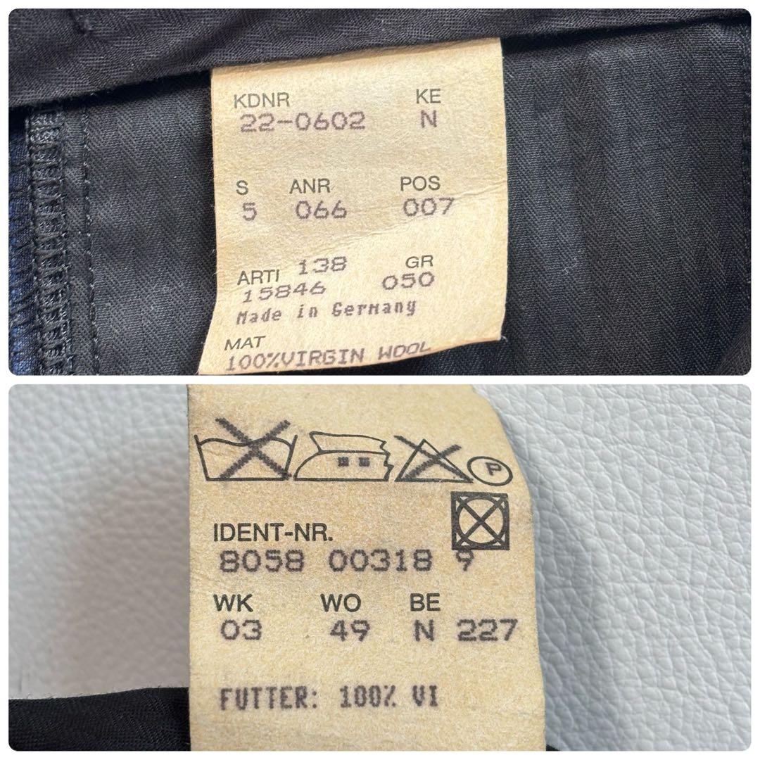 ヒューゴボス イタリア製生地 XLサイズ スーツ セットアップ ダブル ネイビー