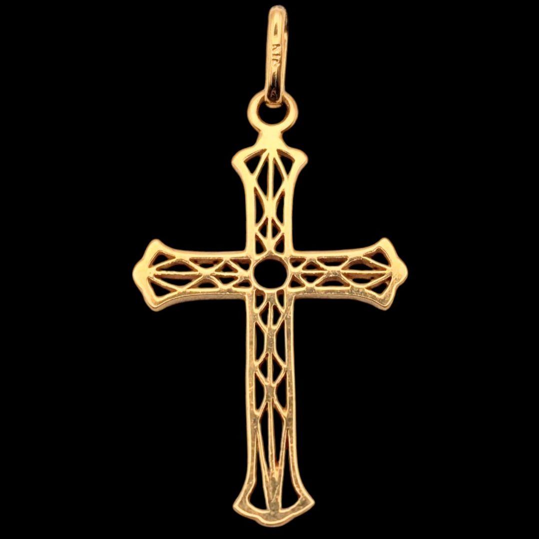 K18 クロスペンダントトップ 1.7g 750 ゴールド ネックレス
